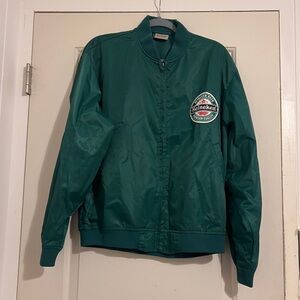 Heineken Beer White Green Jacket Vintage Retro Bomber